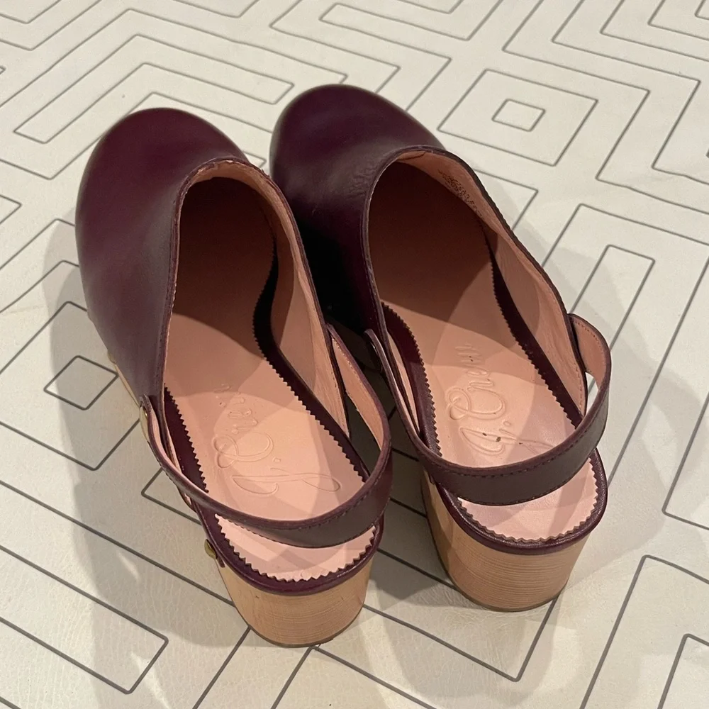 J. Crew Burgundy Leather Studded Mules - Picture 10 of 13